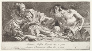 Venetsia vastaanottaa Neptunuksen kunnianosoituksen tekijältä after Giovanni Battista Tiepolo Giovanni Domenico Tiepolo
