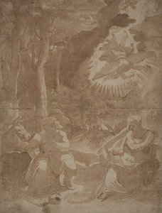 Lepää lennolla Egyptiin tekijältä after Girolamo Muziano