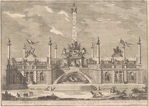 Prima Macchina Chinealle vuodelta 1758: "Deliziosa" riippuvilla puutarhoineen tekijältä after Giuseppe Palazzi Giuseppe Pozzi after Paolo Posi