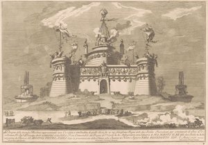 Seconda Macchina Kiinalle 1757: Cockaignen linnoitus tekijältä after Giuseppe Palazzi Giuseppe Pozzi after Paolo Posi
