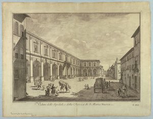 Näkymä Firenzeen, lautanen "XXIV:n valinta Näkymät Firenzen kaupungin pääalueille, aukioille, kirkoille ja palatseille"