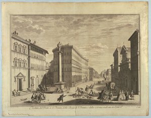 Näkymä Firenzeen, lautanen "XXIV:n valinta Näkymät Firenzen kaupungin pääalueille, aukioille, kirkoille ja palatseille"