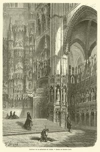 Cathedrale de Toleden sisätilat tekijältä Gustave after Dore