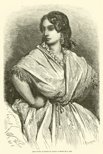 Nuori nainen Valencen markkinoilla tekijältä Gustave after Dore