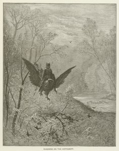 Ruggiero Hippogriffilla tekijältä Gustave after Dore