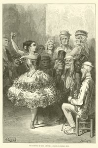 Baile-akatemia Sevillassa tekijältä Gustave after Dore