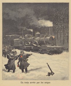 Juna pysähtyi lumeen tekijältä after Henri Meyer