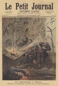 Anarkistien pommi-isku Pariisin poliisiasemalle tekijältä after Henri Meyer