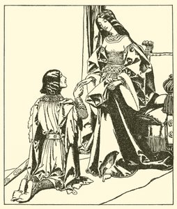 Sir Launcelot tervehtii kuningatar Guineverea
