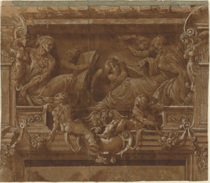 Profeetta ja Sybil tekijältä after Jacopo Zanguidi Italian 16th Century called Bertoia