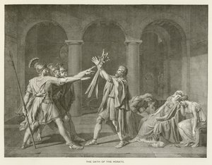 Horattien vala tekijältä after Jacques Louis David