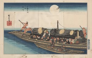 Kaksi venettä, 1885 tekijältä after Japanese School