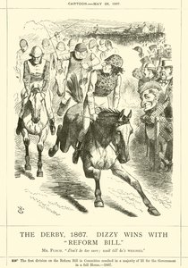 The Derby, 1867, Dizzy voittaa Reform Billin kanssa tekijältä after John Tenniel