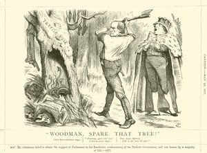 Woodman, säästä se puu! tekijältä after John Tenniel