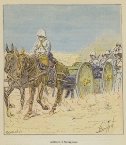 Tykistö Madagaskarilla tekijältä after Louis Charles Bombled