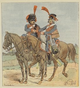 Kaartin ja linjan hevostykistö tekijältä after Louis Charles Bombled