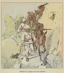 Vuoristotykistö tiellä Andribaan tekijältä after Louis Charles Bombled