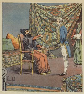 Persian suurlähettiläs Asker-Khan ottaa tilintarkastustuomioistuimen presidentin de Marboisin lääkäriksi tekijältä after Louis Charles Bombled