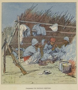 Algerian kahaajien leiri tekijältä after Louis Charles Bombled