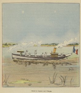 Höyrylaiva Ikopalla tekijältä after Louis Charles Bombled