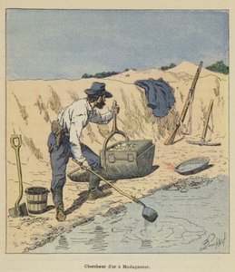 Kultatutkija Madagaskarilla tekijältä after Louis Charles Bombled