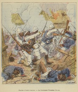 Ambodimonton tappelu, luutnantti Foreston haavoittui tekijältä after Louis Charles Bombled