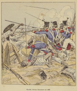 Taistelu Tamataven edessä vuonna 1829 tekijältä after Louis Charles Bombled