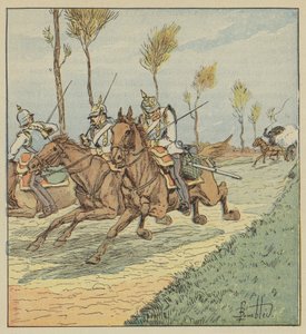 Preussilaisia ​​sala-ampujien takaa-ajoja tekijältä after Louis Charles Bombled