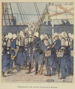 Chasseurs-pataljoonan 40. nousu Marseillessa tekijältä after Louis Charles Bombled