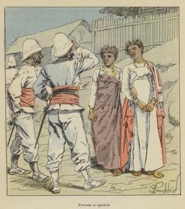 Madagaskarin naiset tekijältä after Louis Charles Bombled