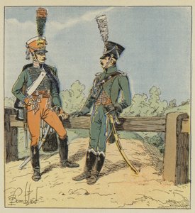 Garde imperiale, Garde dhonneur, 1813-1814, Gendarme dordonnance, 1806-1807 tekijältä after Louis Charles Bombled