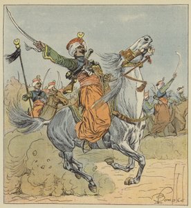 Keisarillinen kaarti, Mameluck, lentue chevalin chasseurs-rykmentissä tekijältä after Louis Charles Bombled