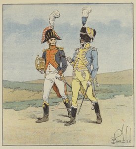 Keisarillinen kaarti, 1. ja 2. kranadierirykmenttien muusikot tekijältä after Louis Charles Bombled