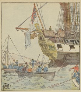 Keisari Plymouthissa, Bellerophonissa tekijältä after Louis Charles Bombled