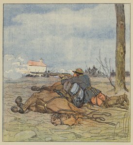 Eversti Girardin kuolema tekijältä after Louis Charles Bombled