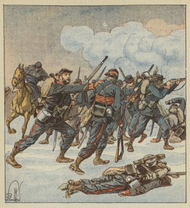 Kersantti Ramus Iseren matkapuhelimista taistelussa 7. joulukuuta tekijältä after Louis Charles Bombled
