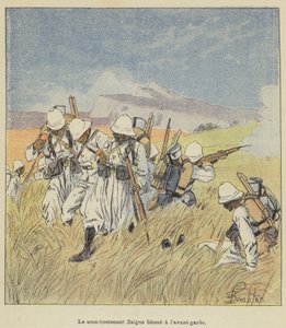 Toinen luutnantti Zaigue loukkaantui etuvartijassa tekijältä after Louis Charles Bombled