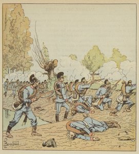 Saksalaiset hyökkäävät Dames-Blanchesin puistoon tekijältä after Louis Charles Bombled