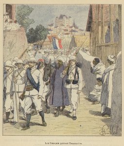 Ranskalaiset lähtevät Antananarivosta tekijältä after Louis Charles Bombled