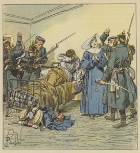 Preussilaisilla on Boulevard Negrierin ambulanssi tekijältä after Louis Charles Bombled