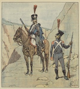 Turkkilaisia ​​rajaavilla maakunnilla oli kroatialaisia ​​rykmenttejä tekijältä after Louis Charles Bombled