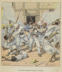 Kersantit Delalbre ja Argaud Antsirabessa tekijältä after Louis Charles Bombled