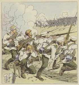 Siperialaiset taistelijat Vafangoussa tekijältä after Louis Charles Bombled