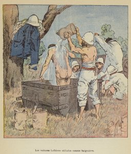 Lefebvre-autoja, joita käytetään kylpyammeina tekijältä after Louis Charles Bombled