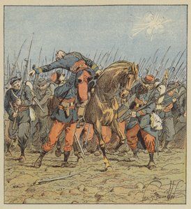 Eversti de Fonlonguen kuolema tekijältä after Louis Charles Bombled