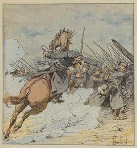 Eversti de Kontskin kuolema tekijältä after Louis Charles Bombled