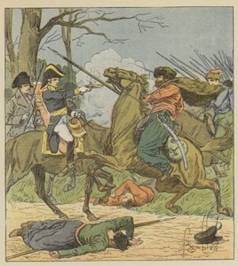Kasakat yllättivät Napoleonin Briennessa tekijältä after Louis Charles Bombled