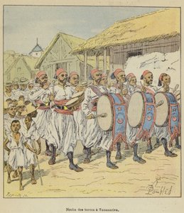 Nouba des turcos Antananarivossa tekijältä after Louis Charles Bombled