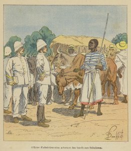Hallintomies ostaa härkiä Sakalavilta tekijältä after Louis Charles Bombled