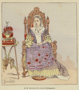 SM Ranavalo III, Madagaskarin kuningatar tekijältä after Louis Charles Bombled
